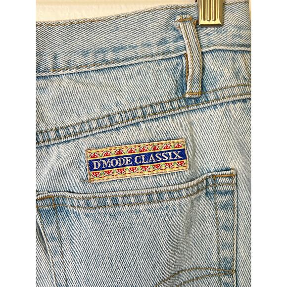 Vintage 1980s D'Mode Classix Embroidered Mom Jeans Size 13/14 - Picture 2 of 6